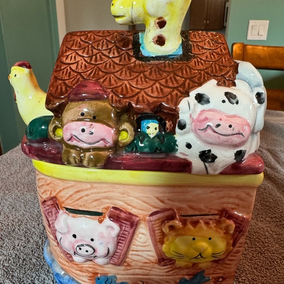 Noah’s Ark Ceramic Cookie Jar Express Productions - Picture 1 of 9